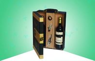 중류/고귀한 종이 포장 상자는, 나무로 되는 선물 상자 황금 우단 효력을 가진 와인을 마십니다