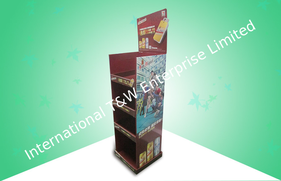 주문 OEM/ODM 4 선반 마분지 진열대, 곰 마분지 광고 전시 online manufacture