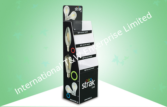 주문 검정 4 선반 튼튼한 판매 시점 마분지는 광택 있는 끝을 표시합니다 online manufacture