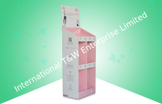 주문 OEM ODM 분홍색 디자인을 가진 판매 시점 마분지 진열대 online manufacture