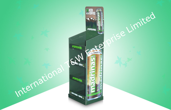 주문 커피를 위한 강한 4개의 선반 마분지 대중 음악 전시, 마분지 지면 전시 online manufacture