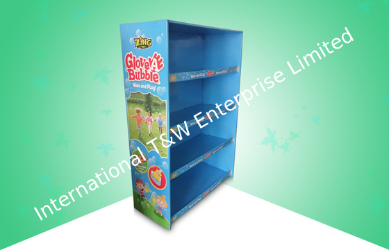 주문 OEM/ODM 4 선반 마분지 지면 진열대 강한 두 배 벽 판지 online manufacture