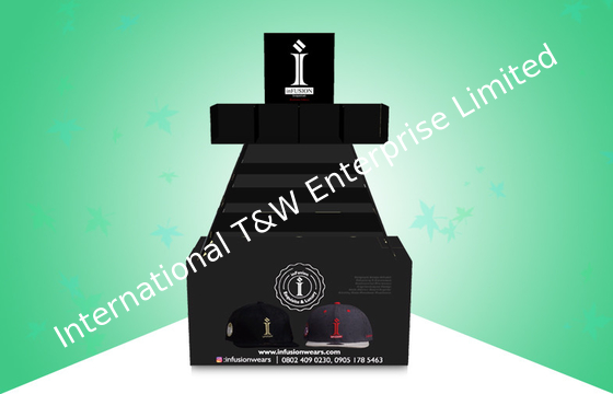 주문 CMYK 인쇄를 가진 모자를 위한 4개의 선반 POS 마분지 진열대 online manufacture