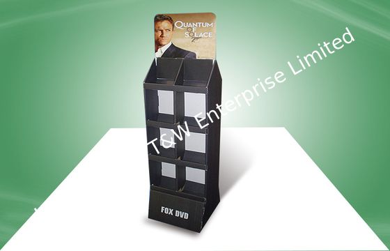 주문 Foldable 무역 박람회 마분지 CD DVD & 책을 위한 자유로운 서 있는 화면 장치 online manufacture