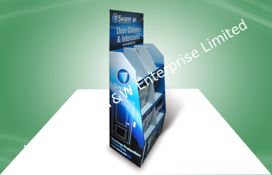 주문 3개의 선반 대중 음악 마분지 전시, 현관의 벨을 위한 물결 모양 지면 전시 online manufacture