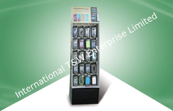 주문 Ipone/Ipad를 위한 걸이를 가진 상점 마분지 제품 지면 진열대 online manufacture