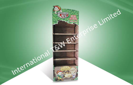 주문 5개의 선반 Pos 마분지 전시, 식사를 위한 로고 마분지 상점 전시 online manufacture