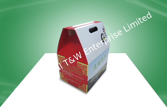 주문 주문 골판지 상자 음식/선물을 위한 상승 손잡이를 가진 포장 판지 상자 online manufacture