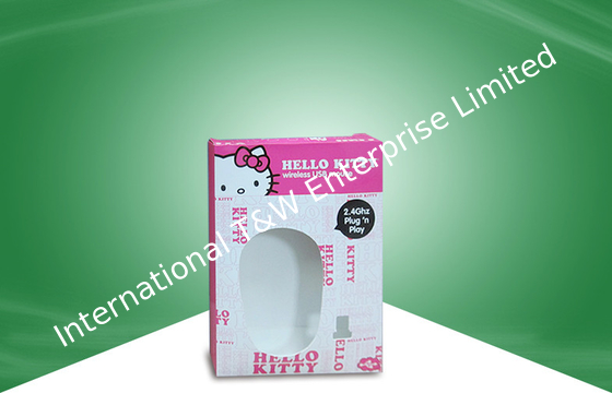 주문 풀 컬러 종이 포장 상자 헬로 키티 마우스를 위한 창문과 함께 카튼 상자 online manufacture