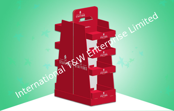 주문 마분지 Pos 전시 Adverstizing를 위한 두 배 얼굴 쇼 4 선반 online manufacture