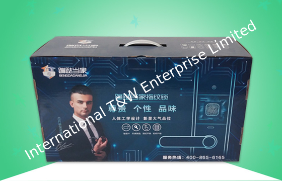 주문 포장 지문 자물쇠를 위한 빛나는 골판지 포장 상자 백색 진주 모직 Insertor online manufacture