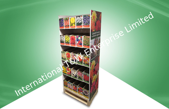 주문 가정 5 선반 Pos 마분지 전시, 재상할 수 있는 지면 서 있는 화면 장치 online manufacture