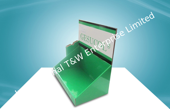 주문 UV 코팅 녹색 재상할 수 있는 마분지 싱크대 전시 상자 OEM ODM online manufacture