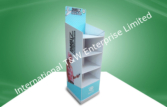 주문 4개의 선반 마분지 지면 전시 online manufacture