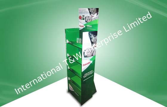 주문 Eco 친절한 POP 마분지 전시, 약을 위한 녹색 주문 마분지 전시 online manufacture