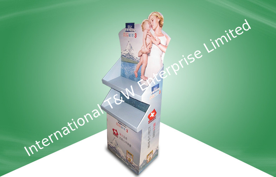 주문 OEM/ODM Nestle 우유 분말을 위한 튼튼한 마분지 진열대 인쇄 online manufacture