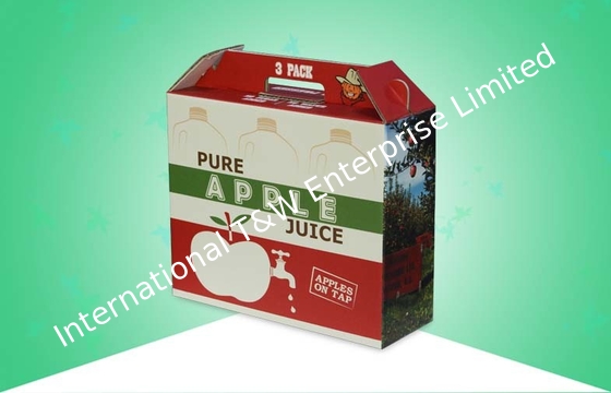 주문 강한 손잡이를 가진 주문 골판지 포장 상자 사과 주스 콘테이너 online manufacture