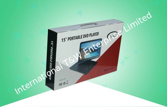 주문 물결 모양 관례는 광택 있는 박판을 가진 종이상자 팩 DVD 플레이어를 인쇄했습니다 online manufacture