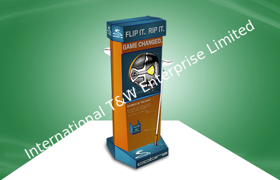 주문 눈길을 끄는 디자인을 가진 골프 폴란드 POP 마분지 진열대 online manufacture