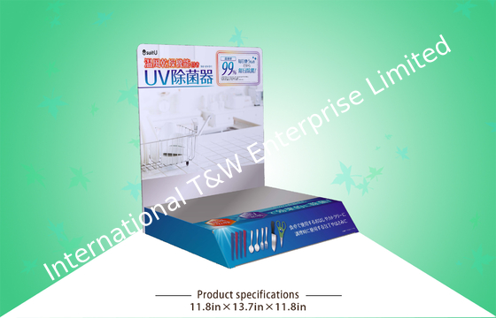주문 UV 살균기를 위한 맞춘 PP 엷은 조각 모양 판지 주방용 조리대 디스플레이 online manufacture
