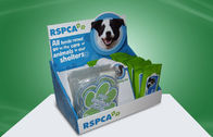 애완 동물 품목 4개의 색깔 광택 있는 PP 박판을 가진 선전용 마분지 싱크대 전시