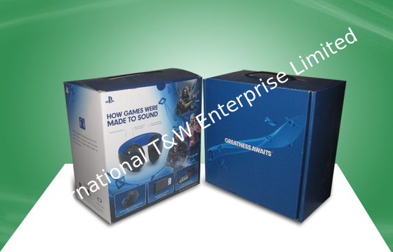 주문 귀 - 전화를 위한 플라스틱 손잡이를 가진 파란 강한 골판지 포장 상자 online manufacture