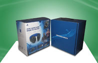 귀 - 전화를 위한 플라스틱 손잡이를 가진 파란 강한 골판지 포장 상자