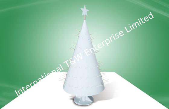 좋은 가격 크리스마스 선물을 위한 백색 유일한 디자인 마분지 걸이 진열대 온라인으로