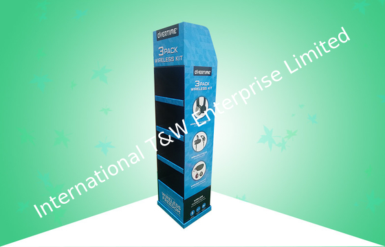 좋은 가격 이어폰을 승진시키기를 위한 진열대 관례 4 선반이 강한 마분지에 의하여 갑자기 나타납니다 온라인으로